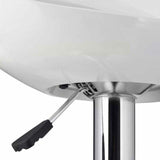 Set 2 Sgabelli Cucina Regolabile Acciaio e ABS Sgabello Girevole Bianco Casa Bar