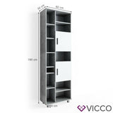 VICCO Mobile da bagno ILIAS Bagno Specchio Scaffale Credenza di base Armadio