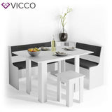 Tavolo da cucina Vicco Roman tavolo da pranzo bianco 120x90cm sgabello