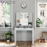Vicco Toeletta da trucco Nora bianco Specchio Toilette Toeletta make-up con cass