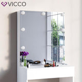 Vicco Toletta da trucco Melle Tavolo cosmetici Toletta Toilette LED Bianco