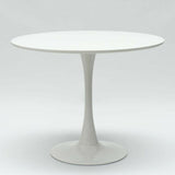 Tavolo rotondo per sale da pranzo nero e bianco