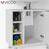 Vicco Credenza di base per lavamano Fynn Armadietto per bagno Scaffale per bagno