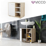 Vicco Mobile sottolavabo Perry Armadietto lavabo bagno Bianco Sonoma