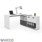 VICCO Scrivania ad angolo - Computer Tavolo per ufficio PC Scrivania