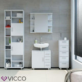VICCO Mobile da bagno ILIAS Bagno Specchio Scaffale Credenza di base Armadio
