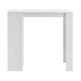 Tavolo Alto da Bar 110 x 50 x 103 cm Penisola Cucina con 3 Ripiani - Bianco