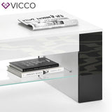 VICCO Tavolino da salotto STELIOS in bianco lucido - Soggiorno Tavolino da caffè