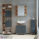 VICCO Mobile da bagno ILIAS Bagno Specchio Scaffale Credenza di base Armadio