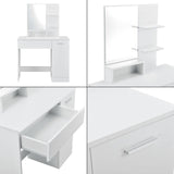 Toeletta da trucco con specchio bianco