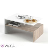 Vicco Tavolino da divano Tavolino da salotto sonoma bianco Tavolino