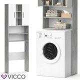 Vicco Scaffale per lavatrice Luis Armadietto per bagno 190x64cm Lavatrice