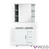 VICCO Mobile da bagno ILIAS Bagno Specchio Scaffale Credenza di base Armadio