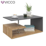Vicco Tavolino da divano Guillermo Tavolino da salotto antracite rovere sabbia 9