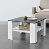 TAVOLINO BIANCO/GRIGIO SCURO TAVOLO TAVOLINO TAVOLO SALOTTO DIVANO ARREDO TAVOLO
