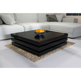 Tavolino da Salotto Tavolino da Caffè Moderno Girevole design 3 piani bianco nero o grigio