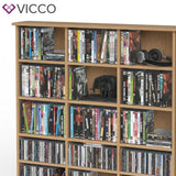 VICCO Scaffale multimediale JUKEBOX CD DVD Bluray Scaffale Scaffale verticale Sc