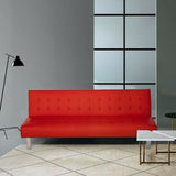 Divano letto 2 posti in similpelle reclinabile design moderno