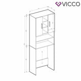 Vicco Armadio per lavatrice Armadio per il bagno bianco