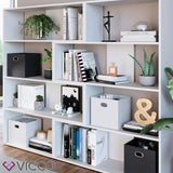 Vicco Libreria angolare Laine Scaffale da pavimento bianco Divisorio Scaffale