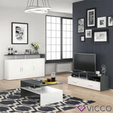 VICCO Credenza AMATO Comodino Armadio Bianco Cassettone Armadio