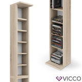 Scaffale per CD VICCO porta DVD bianco scaffale a parete pensile libreria