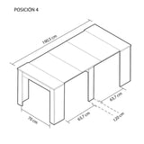 Tavolo allungabile per cucina o sala da pranzo,