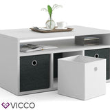 Vicco Tavolino da salotto Hylda incl. 6 contenitori pieghevoli Tavolino