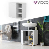 Vicco Mobile sottolavabo Perry Armadietto lavabo bagno Bianco