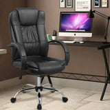 Poltrona Sedia Scrivania Ufficio Presidenziale Girevole Direzionale Ecopelle Ner