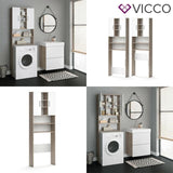 Vicco Scaffale per lavatrice Luis Armadietto per bagno 190x64cm Lavatrice