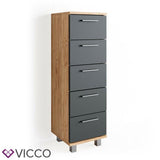 VICCO Mobile da bagno ILIAS Bagno Specchio Scaffale Credenza di base Armadio