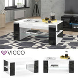 VICCO Tavolino da salotto STELIOS in bianco lucido - Soggiorno Tavolino da caffè