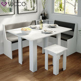 Tavolo da cucina Vicco Roman tavolo da pranzo bianco 120x90cm sgabello