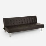Divano letto 2 posti in similpelle reclinabile design moderno