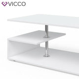 Vicco Tavolino da divano Guillermo Tavolino da salotto bianco 91x52 Tavolino
