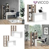 Vicco Scrivania + Scaffale Mara Divisorio Tavolo per computer Tavolo da lavoro