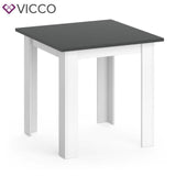 VICCO Tavolo da pranzo KARLOS 80 cm Bianco/Antracite Tavolo da sala da pranzo