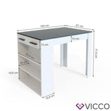 Vicco Tavolino bar Repose Tavolino alto Tavolino lounge Bancone tavolo Tavolo da