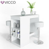 VICCO Tavolino bar ROSS Bianco Bancone da bar Tavolino alto da bar