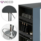 Vicco tavolo da bar Penisola Bancone Tavolino caffè 3 livelli Antracite