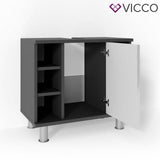 Vicco Credenza di base per lavamano Fynn Armadietto per bagno Scaffale per bagno