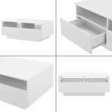 TAVOLINO TAVOLO TAVOLINO TAVOLO SALOTTO DIVANO TAVOLO PORTAOGGETTI CASSETTO BIANCO