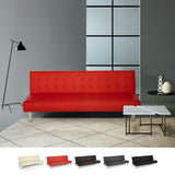 Divano letto 2 posti in similpelle reclinabile design moderno