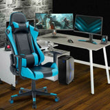 Vicco Sedia Poltrona Gaming Scrivana Ufficio Casa Reclinabile Girevole Direzionale Blu