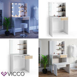 Vicco Toeletta Dekos Tavolo da trucco Specchiera Toilette bianco sonoma