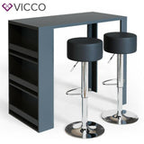 Vicco tavolo da bar Penisola Bancone Tavolino caffè 3 livelli Antracite