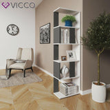 Vicco Scaffale divisorio ufficio 5 scomparti 45 x 162 cm Bianco Antracite