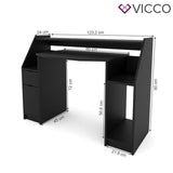 Tavolo per computer JOEL Tavolo per PC Nero Tavolo gaming Scrivania Tavolo