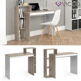 Scrivania Leo Scrivania Mensola Tavolo PC Scaffale Bianco Sonoma